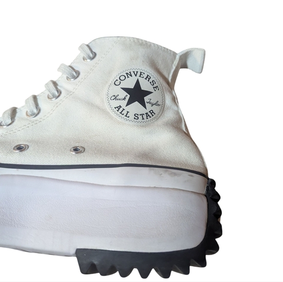 Converse Chuck Taylor All Star Run Star Hike High Top Platform Sneaker White 9 - Picture 8 of 9